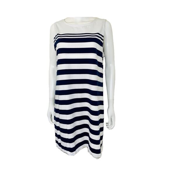 Vineyard Vines Nantucket Navy White Cap Stripe Knit Shift Dress Size 3X - Picture 1 of 6